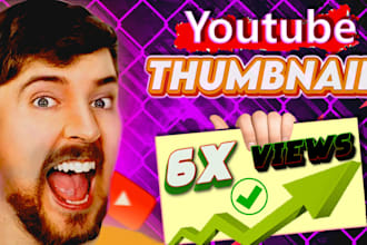 design attractive clickbait amazing youtube thumbnail