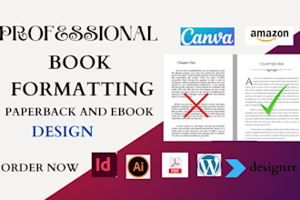 do manuscript formatting, kdp paper design ebook in designrr, google docs, canva