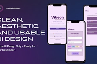 design sleek, modern mobile app UI in figma