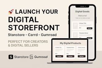 customize your stanstore, carrd, or gumroad digital storefront