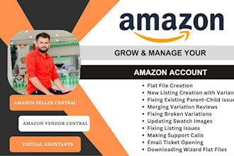 do amazon variation listing or amazon listing via flat file