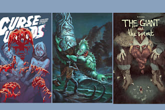 create vintage horror comic book cover dark art book cover horror poster design