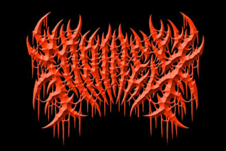 do amazing metal font and various font logo style