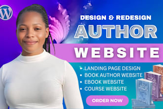 design author website, book author website, ebook website, author landing page