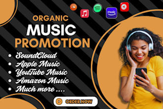 do youtube apple music spotify deezer amazon promotion to get organic listeners