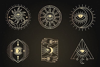 make stunning sacred geometry, spiritual mystical logo design