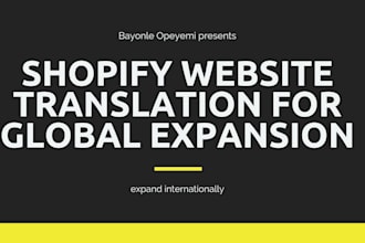 do shopify website translation for global expansion