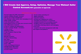 help you with an approval on walmart seller marketplace dropshipping store
