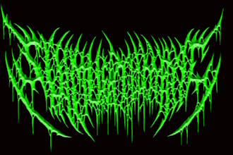 make death metal, slam, and brutal logo for you