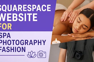 build sqaurspace spa website photography fashion squarespace website vacation