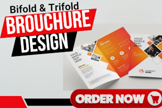 design bifold, trifold brochure, flyer, leaflet, booklet, logo within 24hrs