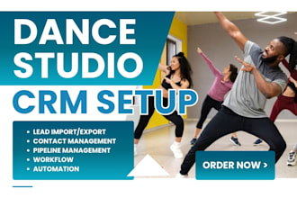 setup dance studio CRM music school art acting yoga gym studio CRM