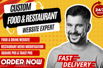 setup food restaurant website menu modifier on square pos and toast pos