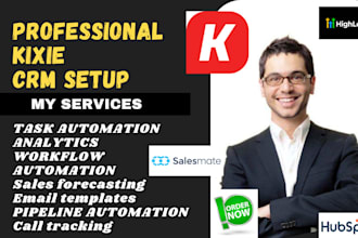 setup and integrate kixie CRM with hubspot salesforce zoho pipedrive close CRM