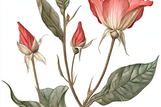 do digitally realistic botanical illustration fruits or veggies