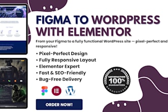 convert figma to wordpress with elementor duplicate and redesign websites