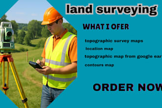 design topographic survey, land surveying map, contours map,from point topo data