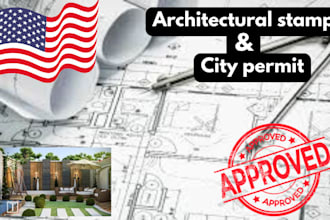 sign architectural stamp florida stamp texas stamp pe stamp ca stamp city permi