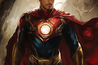 make a comic book art, comic book illustrations