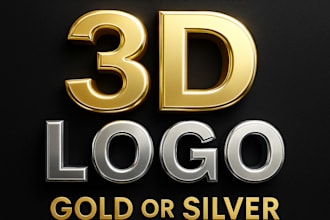 transform your logo into a luxurious 3d gold or silver design