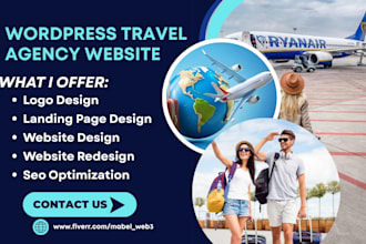 design travel agency website tour website agency website wordpress website