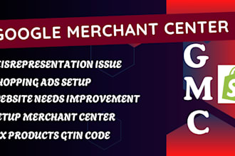 fix google merchant center, misrepresentation, suspension, gtin and shopping ads