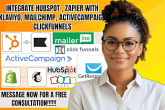 integrate hubspot zapier with klaviyo, mailchimp, activecampaign clickfunnels