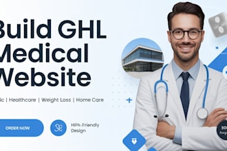 design healthcare, medical, doctor, clinic, dental website and therapy website