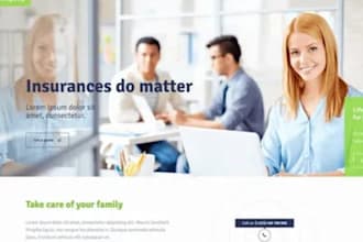 design your life health and home insurance website on wordpress or wix