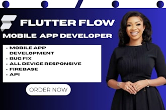 build a custom flutterflow mobile app with firebase integration and clean UI