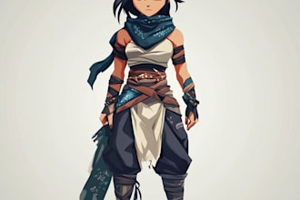 do 2d game characters and sprites animation