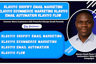 setup or manage shopify klaviyo, mailchimp, mailerlite email marketing