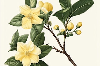 draw botanical illustration art for you