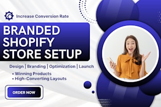 create a branded shopify store or dropshipping website or ecommerce website