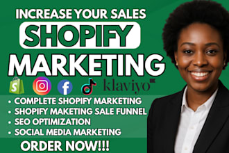 complete shopify marketing sales funnel, dropshipping, klaviyo email flows