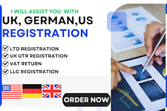 assist with spain, UK company registration, vat, and  setup