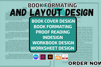 do expert book formatting book cover design proofreading indesign amazon kdb