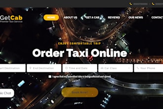 design wordpress taxi booking, limousine website, chauffeur, limousine website