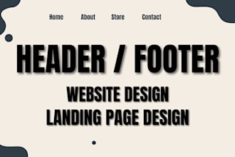 create custom header and footer for wordpress website
