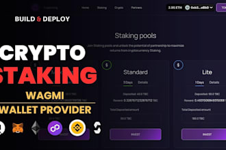 develop staking contract web3 dapp memecoin tax token custom staking website sui
