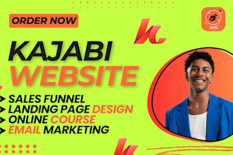 kajabi email marketing website online course funnel landing page design expert
