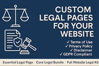 write legal pages like terms of use, privacy policy, and disclaimer