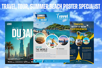 do minimialist travel, tour, beach, pool, boat cruise,   trip poster