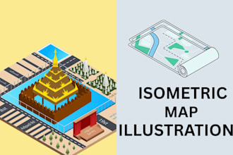 do festival map 3d isometric event map projection rpg with illustration