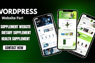 design sales machine supplement website and dietary supplement website
