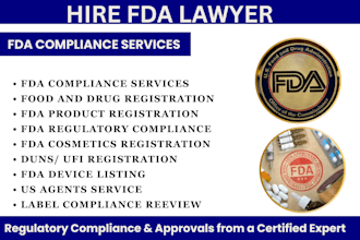 handle fda registration, compliance, 510k, ce, cfia, and medical device approval