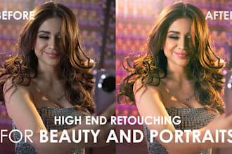 do high end beauty retouching