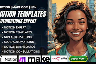 design customised notion template notion api notion expert notion dashboard n8n