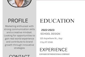 create a professional and modern resume