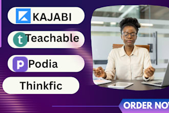 set up a gated membership site with kajabi, tachable, podia and thinkfic